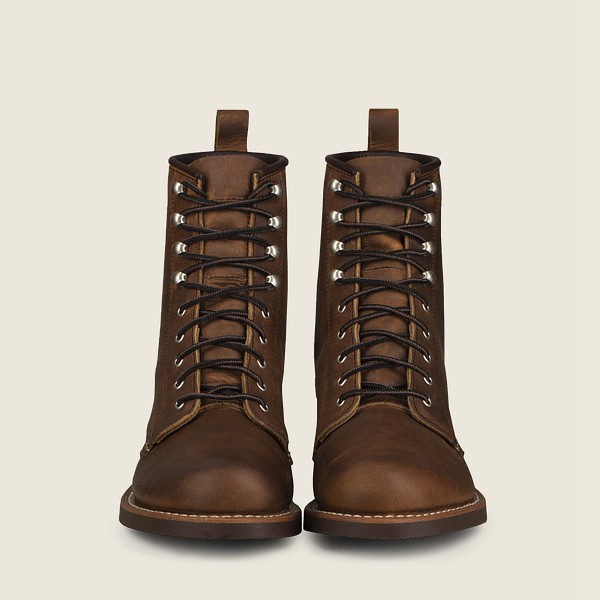 Botas Red Wing Heritage Mujer Marrom - Silversmith - Short Rough & Tough Cuero - 589-WOYCEJ